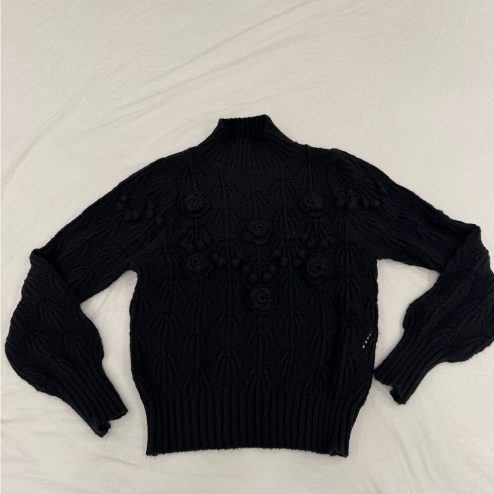 Astr Black Women's Turtleneck Sweater